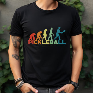 T-shirt Évolution de Pickleball Drôle Nom ou Texte Personn