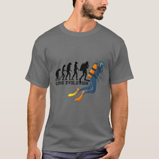 T-shirt Evolution de plongée Scuba Diver Apparel Dive Inst (Devant)