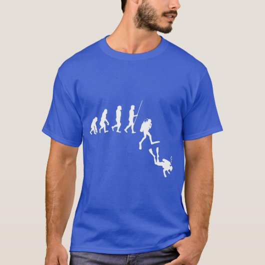T-shirt Évolution de plongée vintage Evolution (Devant)