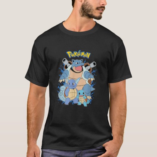 T-shirt Évolution de Pokémon Squirtle (Devant)