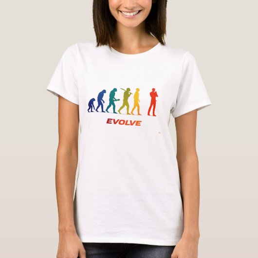 T-shirt Évolution de silhouette d'homme aimant les chats a (Devant)