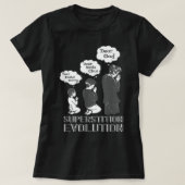 T-shirt évolution de superstition drôle agnostique athée (Design devant)