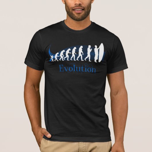 T-shirt Évolution de surfer (Devant)