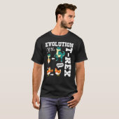 T-shirt Évolution de Trex du dinosaure T-Rex poulet blague (Devant entier)