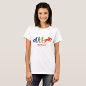 T-shirt Évolution des courses de chevaux silhouette design (Devant entier)