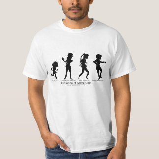 T-shirt Évolution des filles d'Anime