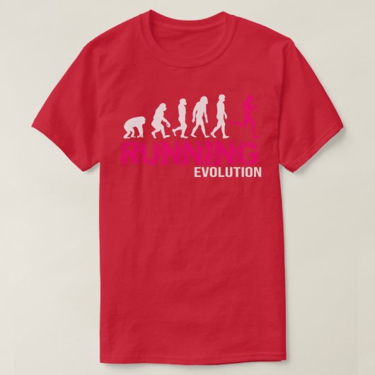 T-shirt Evolution des filles de course Coureurs cadeau 1 (Design devant)