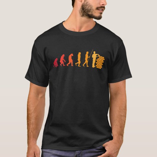 T-shirt Évolution des maquettes | Drôle cadeau Wall Builde (Devant)