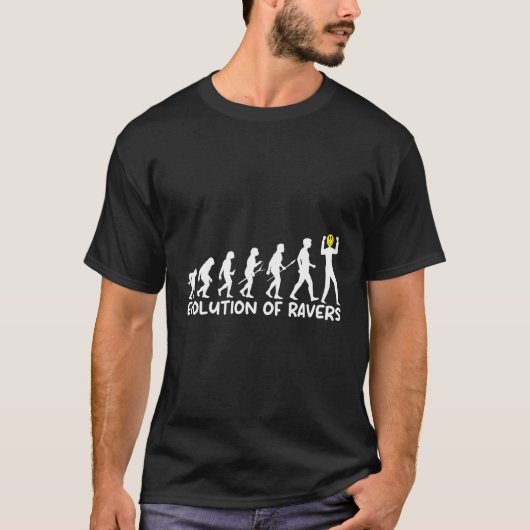 T-shirt Evolution Des Ravers 90'S Rave Edm House Techno Sm (Devant)