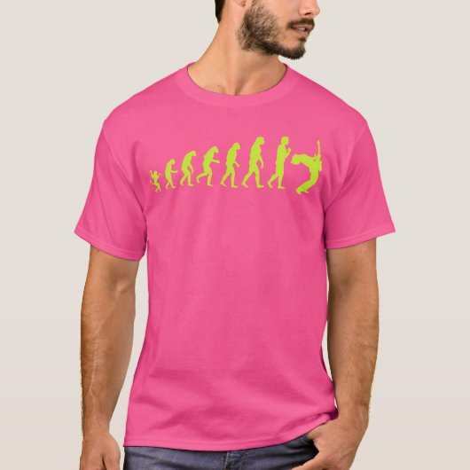 T-shirt Évolution drôle de guitare électrique (Devant)