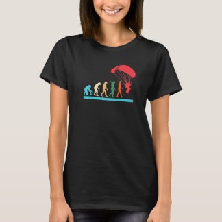 T-shirt Évolution drôle de parachutisme