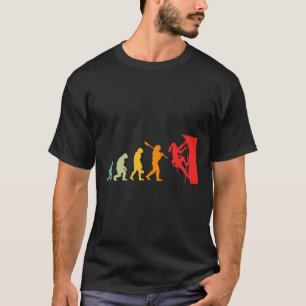 T-shirt Évolution drôle d'escalade de roche humaine drôle