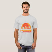 T-shirt Évolution drôle du singe au zombie (Devant entier)