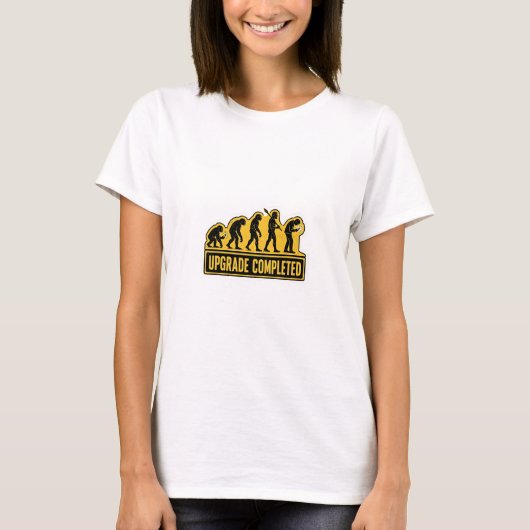 T-shirt Évolution drôle terminée (Devant)