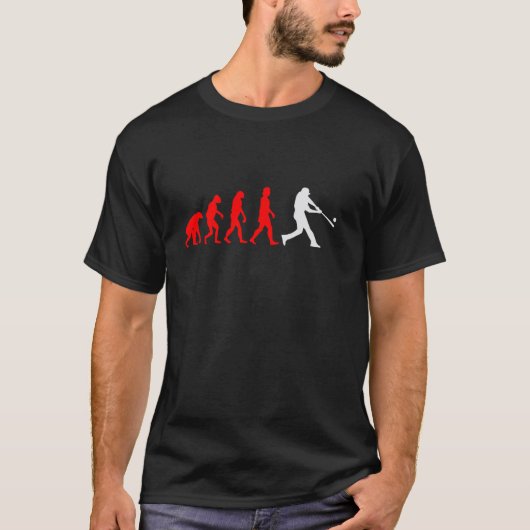 T-shirt Évolution du baseball hommes femmes (Devant)