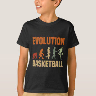 T-shirt Évolution Du Basket-Ball Du Singe Aux Hommes Bball