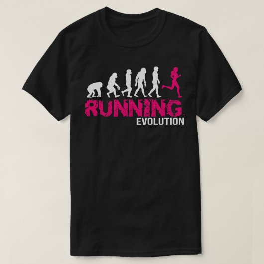 T-shirt Evolution du cadeau de Runls Girls Runners (Design devant)