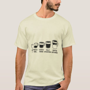 T-shirt Évolution du café - Carnet d'humeur du matin amusa