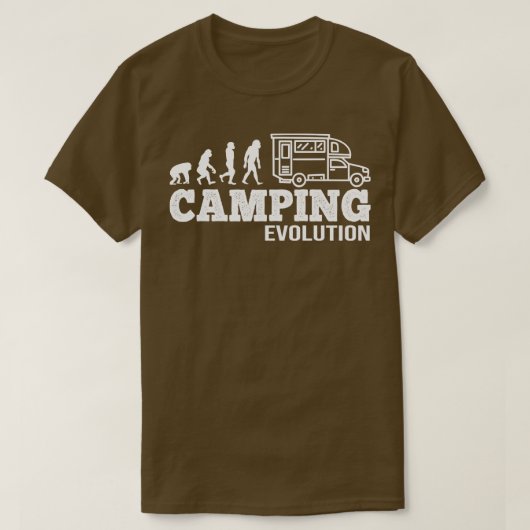 T-shirt Evolution du camping I Funny Camper cadeau 1 (Design devant)