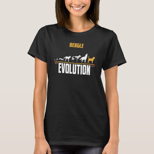 T-shirt Évolution du chien beagle (Devant)