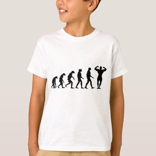 T-shirt Évolution du culturisme (Devant)