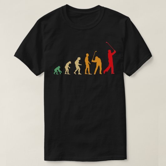 T-shirt Évolution du golf (Design devant)