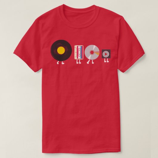 T-shirt Évolution du lecteur audio (Design devant)