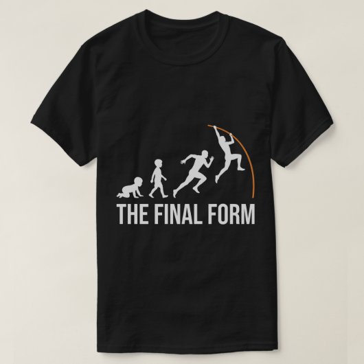 T-shirt Évolution du perchiste drôle - Forme finale (Design devant)