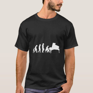 T-shirt Évolution du piano pour le musicien de piano