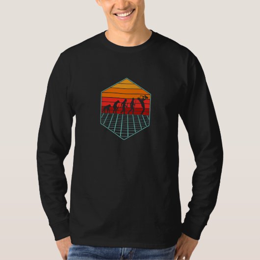 T-shirt Évolution du saxophone, Instrument de musique Prem (Devant)