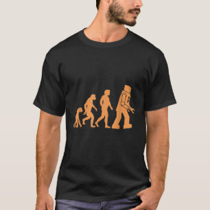 T-shirt Évolution du singe préhistorique au singe au robot