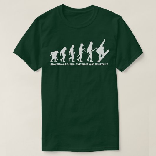 T-shirt Évolution du snowboard (Design devant)