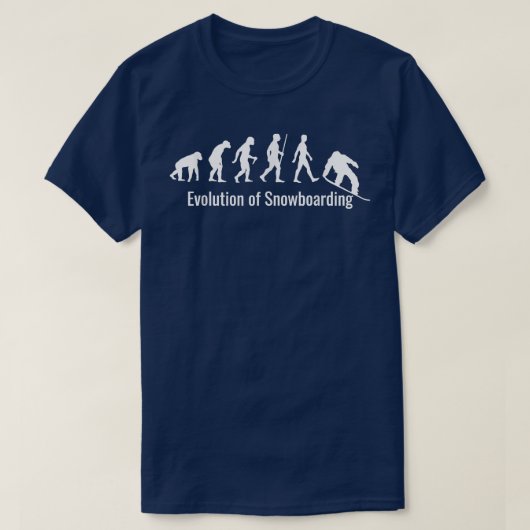 T-shirt Évolution Du Snowboard Sports Humoristiques (Design devant)
