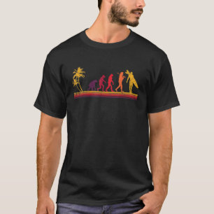 T-shirt Évolution du surf Surfeur rétro palmier Tropical