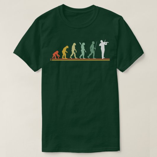 T-shirt Évolution du violon du joueur de violon (Design devant)