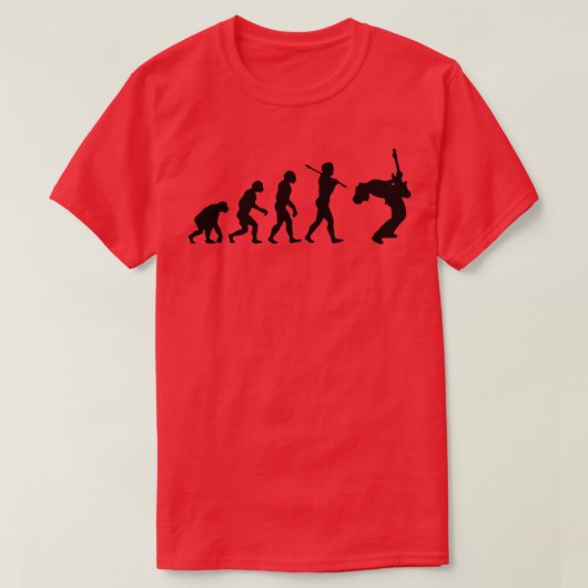 T-SHIRT ÉVOLUTION D'UN JOUEUR DE GUITARE ESSENTIEL (Design devant)