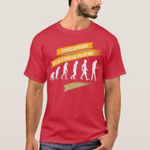 T-shirt Évolution D'Un Joueur De Guitare Guitare Carte Cad