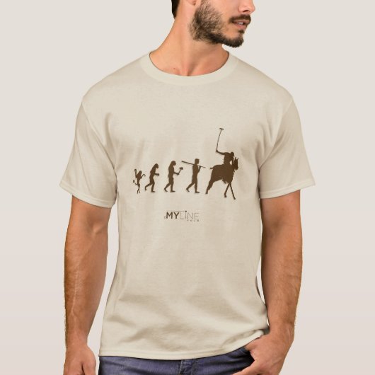 T-shirt Évolution d'un joueur de polo (Devant)