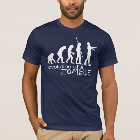 T-shirt évolution d'un zombi (Devant)