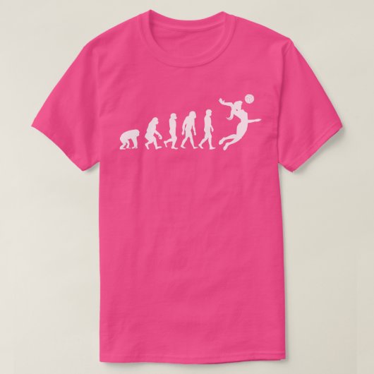 T-shirt Évolution d'une fille de volley-ball (Design devant)