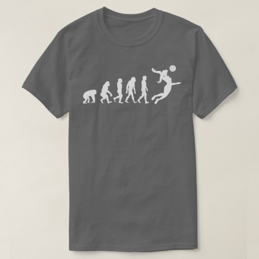 T-shirt Évolution d'une fille de volley-ball 1 (Design devant)