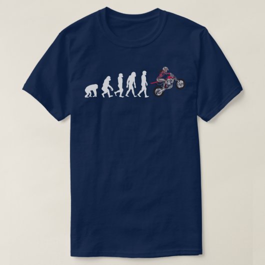 T-shirt Évolution d'une fille motocross 1 (Design devant)