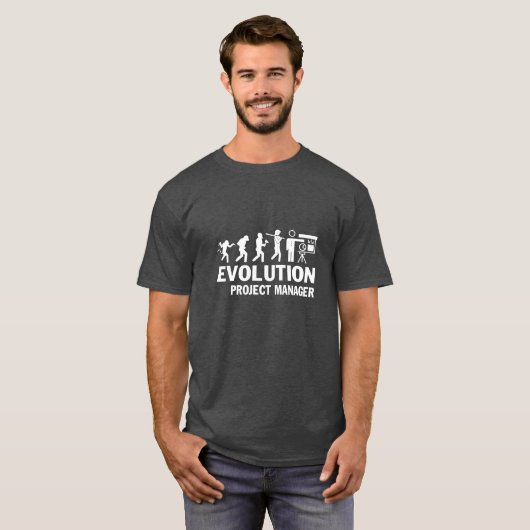 T-shirt Évolution - Gestionnaire de projets (Devant entier)