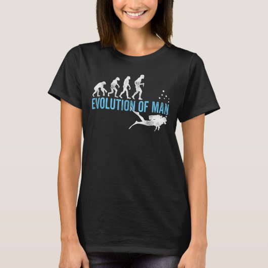 T-shirt Evolution Graphic Diver Plongée Plongée Plongée Pl (Devant)