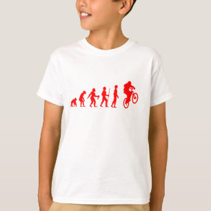T-shirt Évolution humaine drôle jusqu'à un saut de VTT