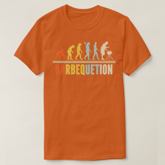 T-shirt Evolution humaine Griller BBQ Funny HOT Barbeque (Design devant)