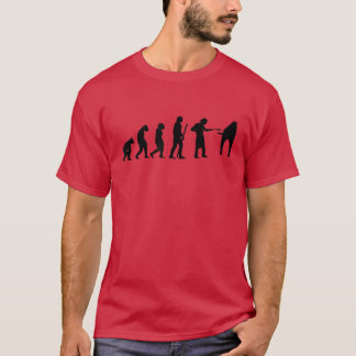 T-shirt Evolution humaine Livraison de pizza Guy Manger Pi