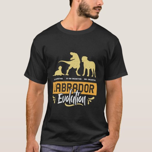 T-shirt ÉVOLUTION LABRADOR Retriever Labrador Chien Drôle (Devant)