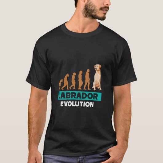 T-shirt ÉVOLUTION LABRADOR Retriever Labrador Drôle de Chi (Devant)