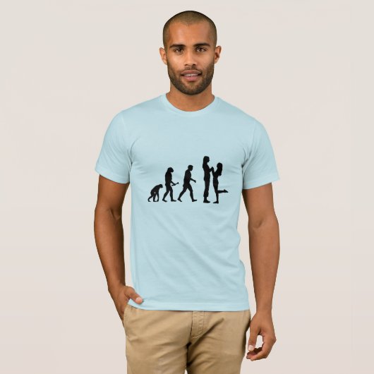 T-shirt Évolution lesbienne de mariage (Devant entier)